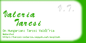 valeria tarcsi business card